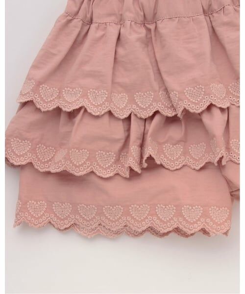 Lycee mine / リセマイン ショート・ハーフ・半端丈パンツ | ハート刺しゅうスカラップティアードスカパン | 詳細7
