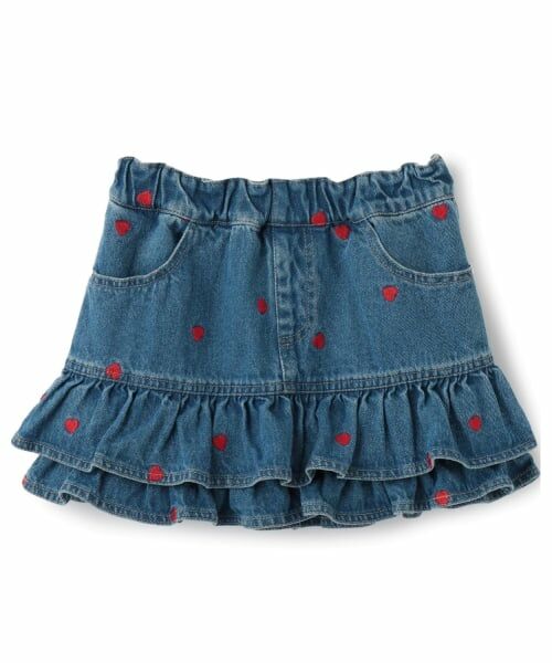 Lycee mine / リセマイン ミニ・ひざ丈スカート | 【ともデニ】アソート刺しゅう総柄スカパン | 詳細1