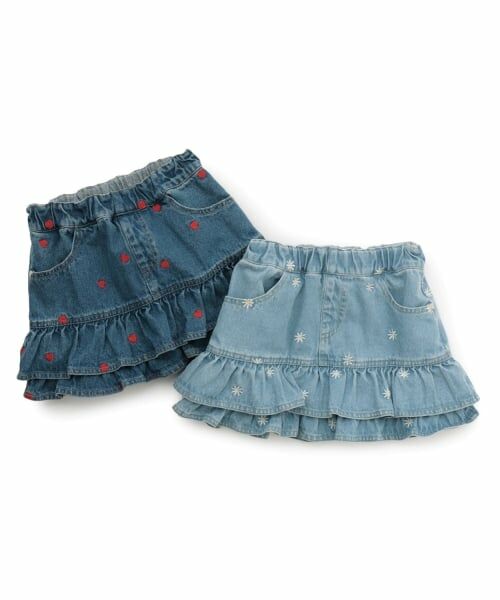 Lycee mine / リセマイン ミニ・ひざ丈スカート | 【ともデニ】アソート刺しゅう総柄スカパン | 詳細11