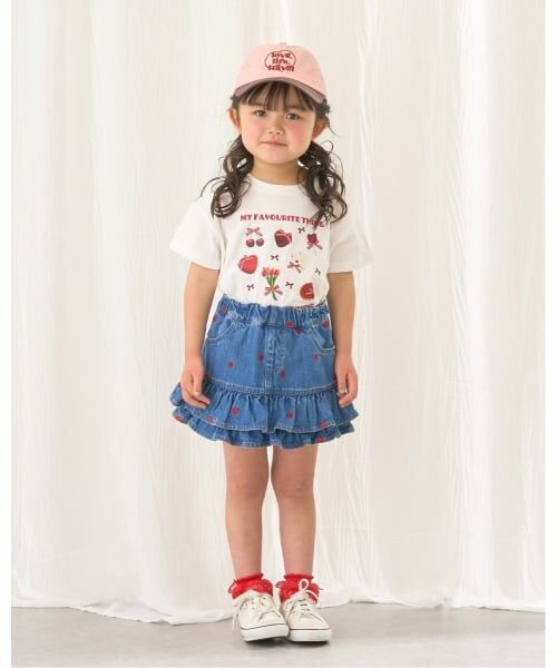 Lycee mine / リセマイン ミニ・ひざ丈スカート | 【ともデニ】アソート刺しゅう総柄スカパン | 詳細13