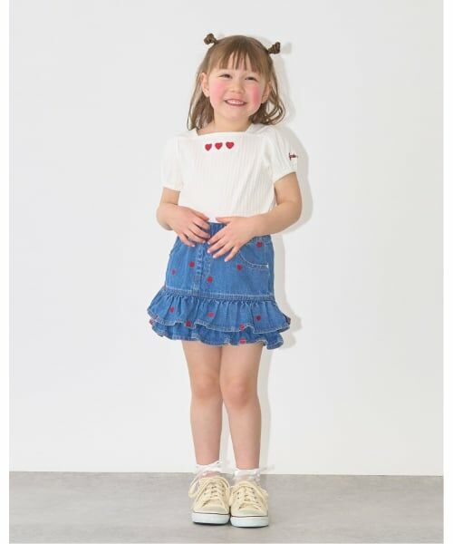 Lycee mine / リセマイン ミニ・ひざ丈スカート | 【ともデニ】アソート刺しゅう総柄スカパン | 詳細16