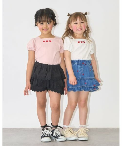 Lycee mine / リセマイン ミニ・ひざ丈スカート | 【ともデニ】アソート刺しゅう総柄スカパン | 詳細23