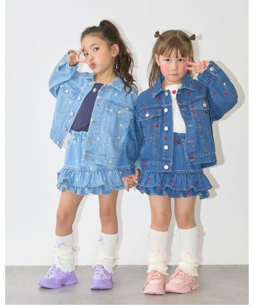 Lycee mine / リセマイン ミニ・ひざ丈スカート | 【ともデニ】アソート刺しゅう総柄スカパン | 詳細24