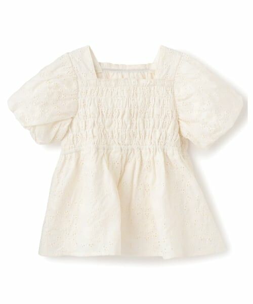 Lycee mine / リセマイン シャツ・ブラウス | コットンレースパフスリーブシャーリングブラウス | 詳細1