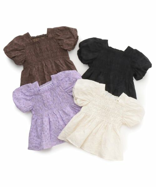 Lycee mine / リセマイン シャツ・ブラウス | コットンレースパフスリーブシャーリングブラウス | 詳細11