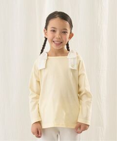 Lycee mine / リセマイン Tシャツ | 【綿100％】 【速乾・UV・型崩れしない】ボートネック肩リボンTシャツ