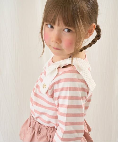 Lycee mine / リセマイン Tシャツ | 【綿100％】 【速乾・UV・型崩れしない】ボートネック肩リボンTシャツ | 詳細13