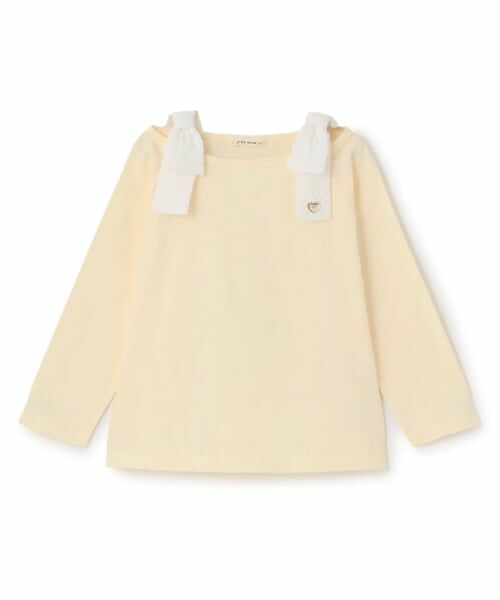 Lycee mine / リセマイン Tシャツ | 【綿100％】 【速乾・UV・型崩れしない】ボートネック肩リボンTシャツ | 詳細2