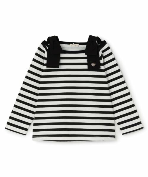 Lycee mine / リセマイン Tシャツ | 【綿100％】 【速乾・UV・型崩れしない】ボートネック肩リボンTシャツ | 詳細4