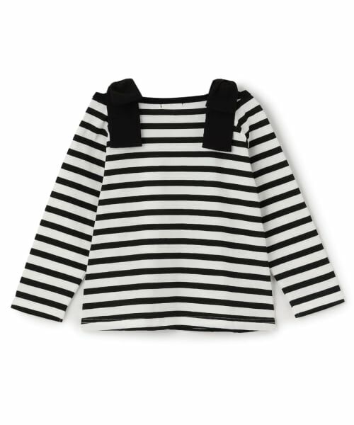 Lycee mine / リセマイン Tシャツ | 【綿100％】 【速乾・UV・型崩れしない】ボートネック肩リボンTシャツ | 詳細5