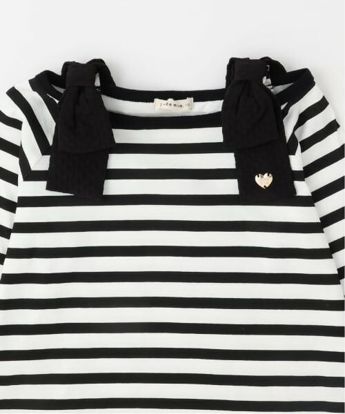 Lycee mine / リセマイン Tシャツ | 【綿100％】 【速乾・UV・型崩れしない】ボートネック肩リボンTシャツ | 詳細6