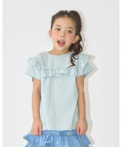 Lycee mine / リセマイン Tシャツ | 【綿100％】 【速乾・UV・型崩れしない】【どっちが前でもOK】フリルAラインチュニックTシャツ