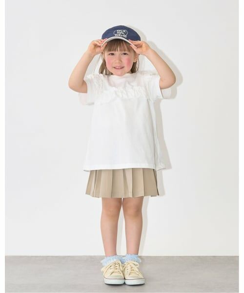 Lycee mine / リセマイン Tシャツ | 【綿100％】 【速乾・UV・型崩れしない】【どっちが前でもOK】フリルAラインチュニックTシャツ | 詳細22