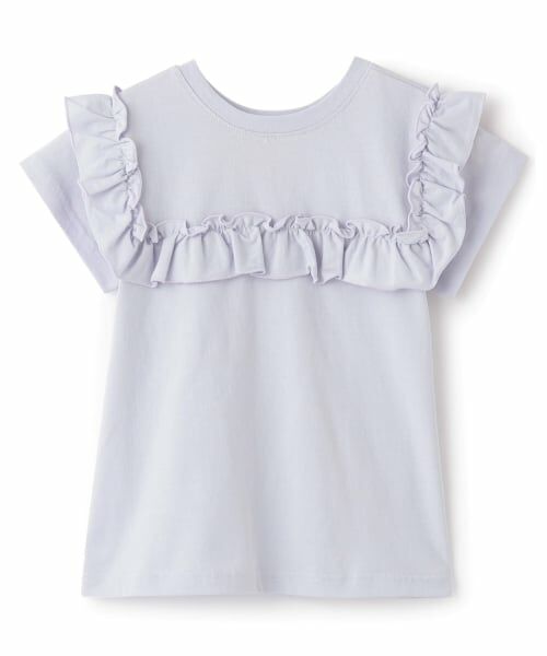 Lycee mine / リセマイン Tシャツ | 【綿100％】 【速乾・UV・型崩れしない】【どっちが前でもOK】フリルAラインチュニックTシャツ | 詳細3