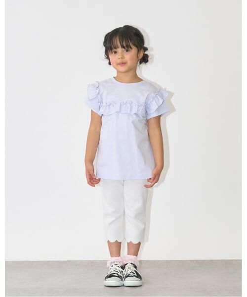 Lycee mine / リセマイン Tシャツ | 【綿100％】 【速乾・UV・型崩れしない】【どっちが前でもOK】フリルAラインチュニックTシャツ | 詳細30