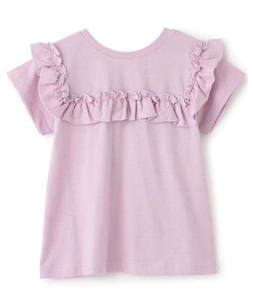 Lycee mine / リセマイン Tシャツ | 【綿100％】 【速乾・UV・型崩れしない】【どっちが前でもOK】フリルAラインチュニックTシャツ | 詳細4