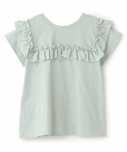 Lycee mine / リセマイン Tシャツ | 【綿100％】 【速乾・UV・型崩れしない】【どっちが前でもOK】フリルAラインチュニックTシャツ | 詳細5