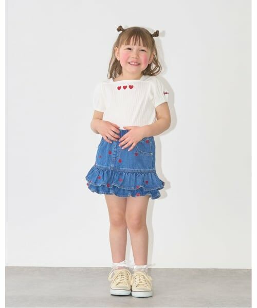 Lycee mine / リセマイン Tシャツ | スクエアネックパフスリーブアソート刺しゅうトップス | 詳細14