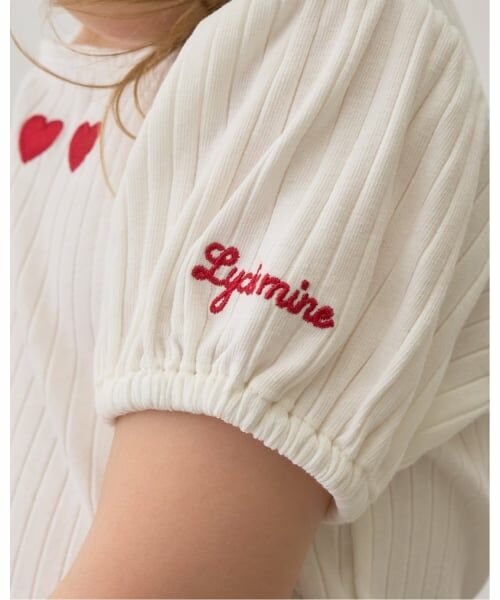 Lycee mine / リセマイン Tシャツ | スクエアネックパフスリーブアソート刺しゅうトップス | 詳細17