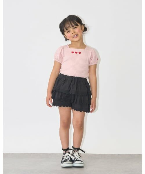 Lycee mine / リセマイン Tシャツ | スクエアネックパフスリーブアソート刺しゅうトップス | 詳細18