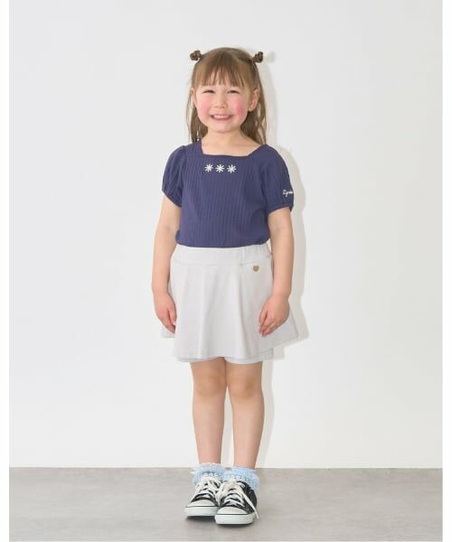 Lycee mine / リセマイン Tシャツ | スクエアネックパフスリーブアソート刺しゅうトップス | 詳細20