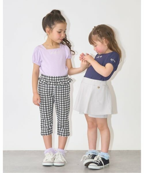 Lycee mine / リセマイン Tシャツ | スクエアネックパフスリーブアソート刺しゅうトップス | 詳細27