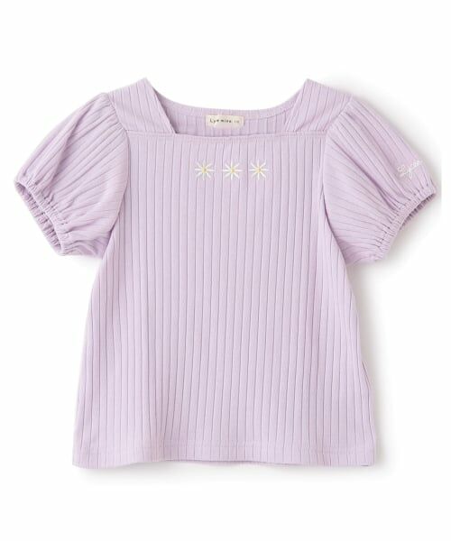 Lycee mine / リセマイン Tシャツ | スクエアネックパフスリーブアソート刺しゅうトップス | 詳細3