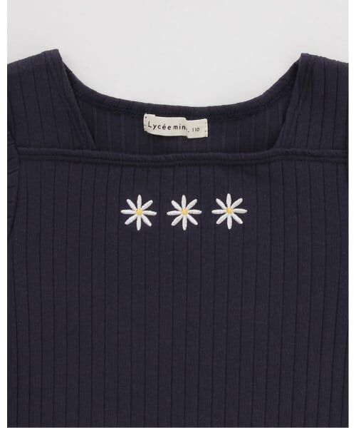 Lycee mine / リセマイン Tシャツ | スクエアネックパフスリーブアソート刺しゅうトップス | 詳細6