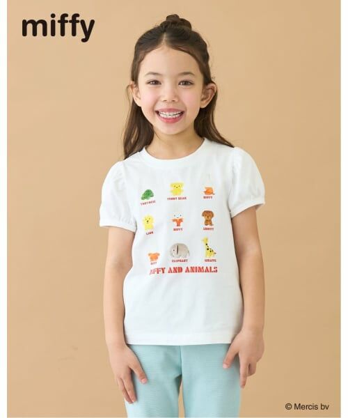 Lycee mine / リセマイン Tシャツ | 【綿100％】 【ミッフィー】【速乾・UV・型崩れしない】ぬいぐるみ転写プリントTシャツ（オフホワイト）