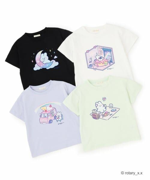 Lycee mine / リセマイン Tシャツ | 【綿100％】 【ラブリーモンモン】【速乾・UV・型崩れしない】アソートプリントTシャツ | 詳細13
