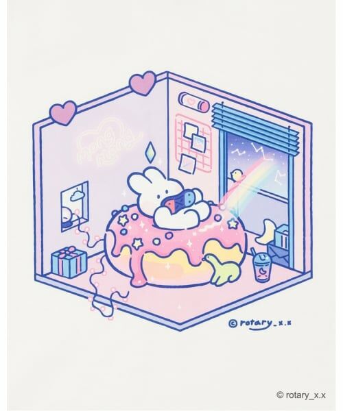 Lycee mine / リセマイン Tシャツ | 【綿100％】 【ラブリーモンモン】【速乾・UV・型崩れしない】アソートプリントTシャツ | 詳細6