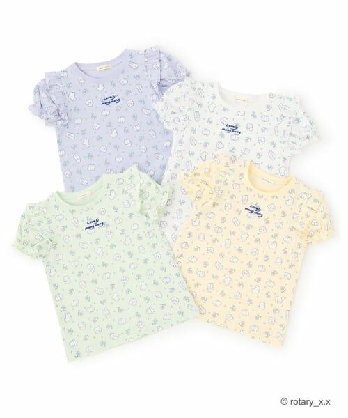 Lycee mine / リセマイン Tシャツ | 【綿100％】 【ラブリーモンモン】【速乾・UV・型崩れしない】パフスリーブ総柄プリントTシャツ | 詳細10