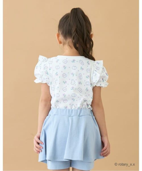 Lycee mine / リセマイン Tシャツ | 【綿100％】 【ラブリーモンモン】【速乾・UV・型崩れしない】パフスリーブ総柄プリントTシャツ | 詳細12