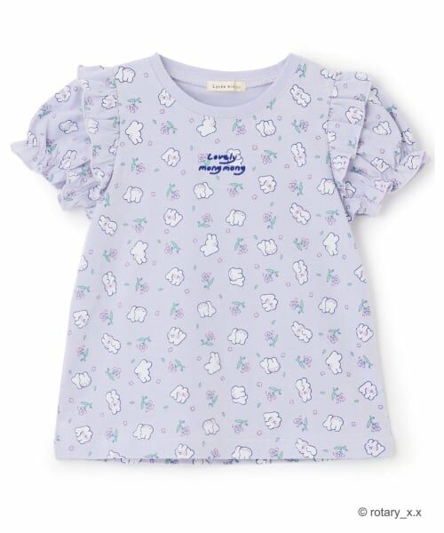 Lycee mine / リセマイン Tシャツ | 【綿100％】 【ラブリーモンモン】【速乾・UV・型崩れしない】パフスリーブ総柄プリントTシャツ | 詳細3