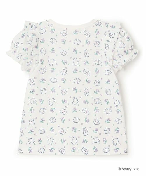 Lycee mine / リセマイン Tシャツ | 【綿100％】 【ラブリーモンモン】【速乾・UV・型崩れしない】パフスリーブ総柄プリントTシャツ | 詳細5