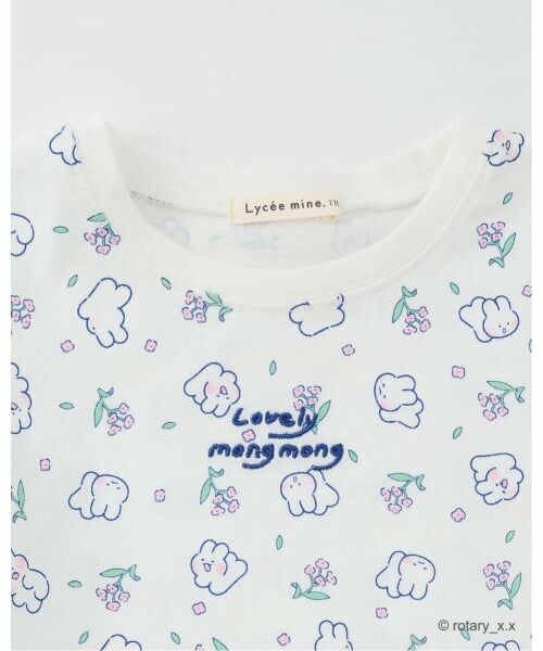 Lycee mine / リセマイン Tシャツ | 【綿100％】 【ラブリーモンモン】【速乾・UV・型崩れしない】パフスリーブ総柄プリントTシャツ | 詳細6