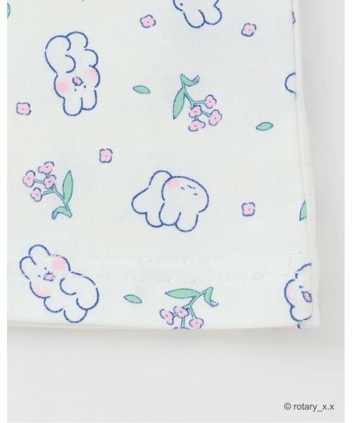 Lycee mine / リセマイン Tシャツ | 【綿100％】 【ラブリーモンモン】【速乾・UV・型崩れしない】パフスリーブ総柄プリントTシャツ | 詳細9