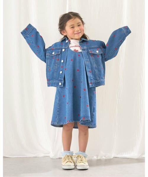 Lycee mine / リセマイン ブルゾン | 【ともデニ】アソート刺しゅう総柄Gジャン | 詳細13