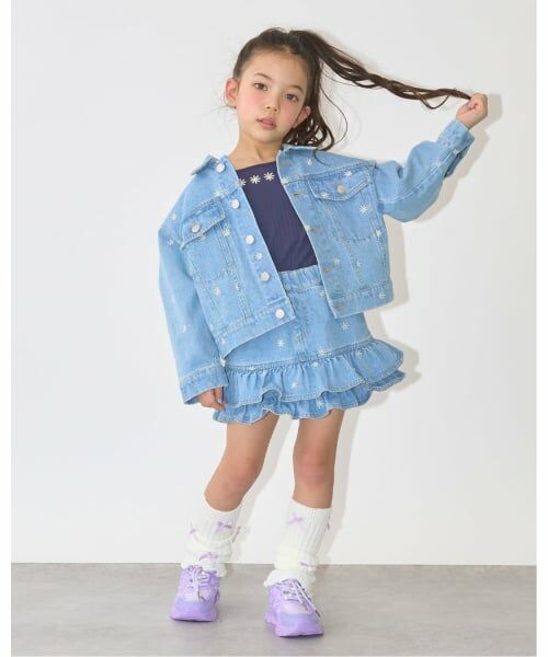 Lycee mine / リセマイン ブルゾン | 【ともデニ】アソート刺しゅう総柄Gジャン | 詳細14