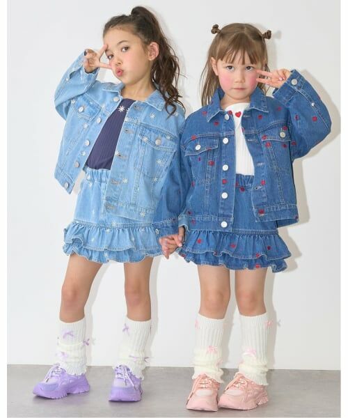 Lycee mine / リセマイン ブルゾン | 【ともデニ】アソート刺しゅう総柄Gジャン | 詳細18