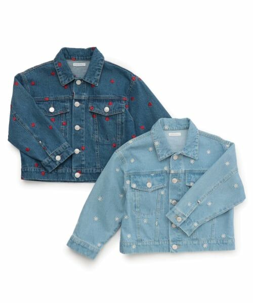 Lycee mine / リセマイン ブルゾン | 【ともデニ】アソート刺しゅう総柄Gジャン | 詳細9