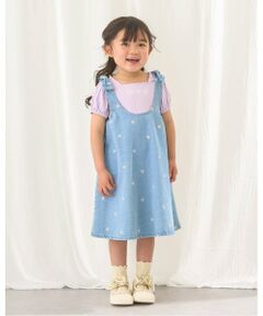 Lycee mine / リセマイン ミニ丈・ひざ丈ワンピース | 【ともデニ】アソート刺しゅう総柄フレアワンピース