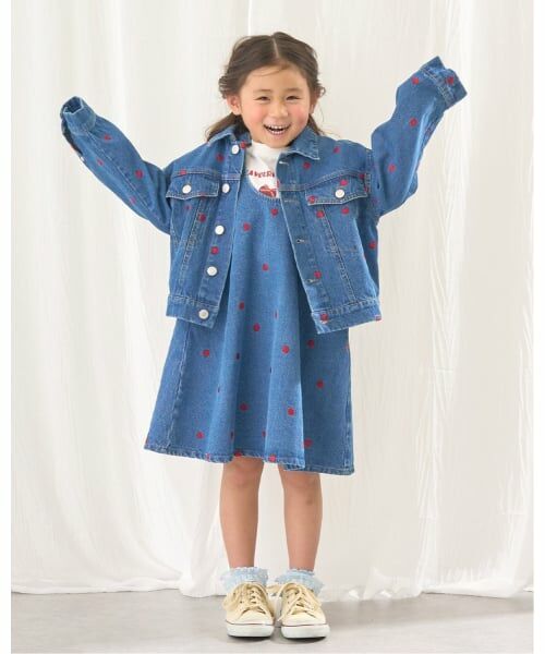 Lycee mine / リセマイン ミニ丈・ひざ丈ワンピース | 【ともデニ】アソート刺しゅう総柄フレアワンピース | 詳細12