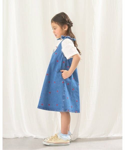 Lycee mine / リセマイン ミニ丈・ひざ丈ワンピース | 【ともデニ】アソート刺しゅう総柄フレアワンピース | 詳細14