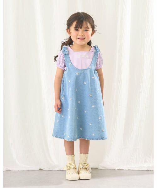 Lycee mine / リセマイン ミニ丈・ひざ丈ワンピース | 【ともデニ】アソート刺しゅう総柄フレアワンピース | 詳細17