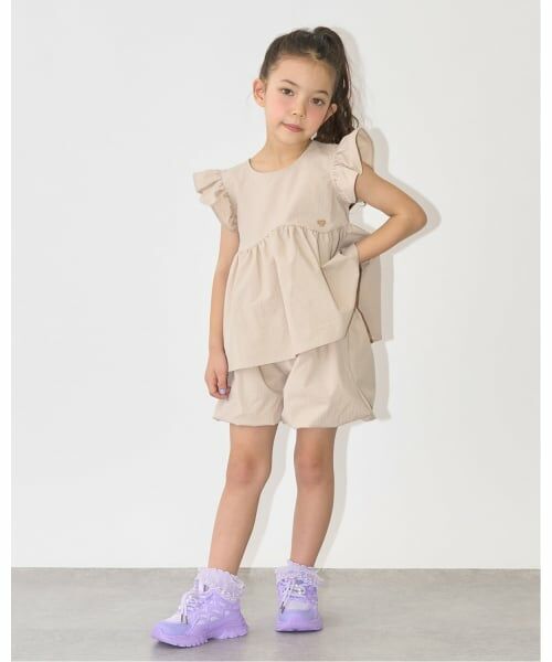 Lycee mine / リセマイン シャツ・ブラウス | 【セットアップ】なみなみペプラムブラウス・バルーンパンツセット（薄ベージュ）