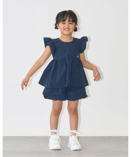 Lycee mine / リセマイン シャツ・ブラウス | 【セットアップ】なみなみペプラムブラウス・バルーンパンツセット（紺）