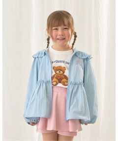 Lycee mine / リセマイン パーカー | 【UV加工】チュニック丈フリルシアージップパーカ