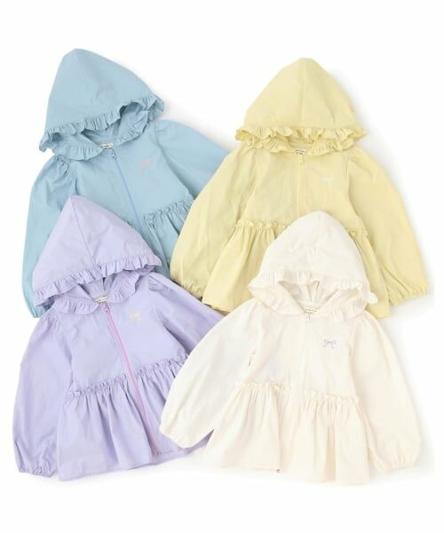 Lycee mine / リセマイン パーカー | 【UV加工】チュニック丈フリルシアージップパーカ | 詳細11