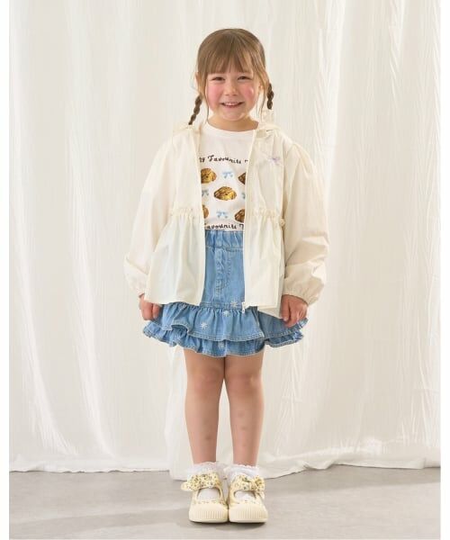 Lycee mine / リセマイン パーカー | 【UV加工】チュニック丈フリルシアージップパーカ | 詳細13